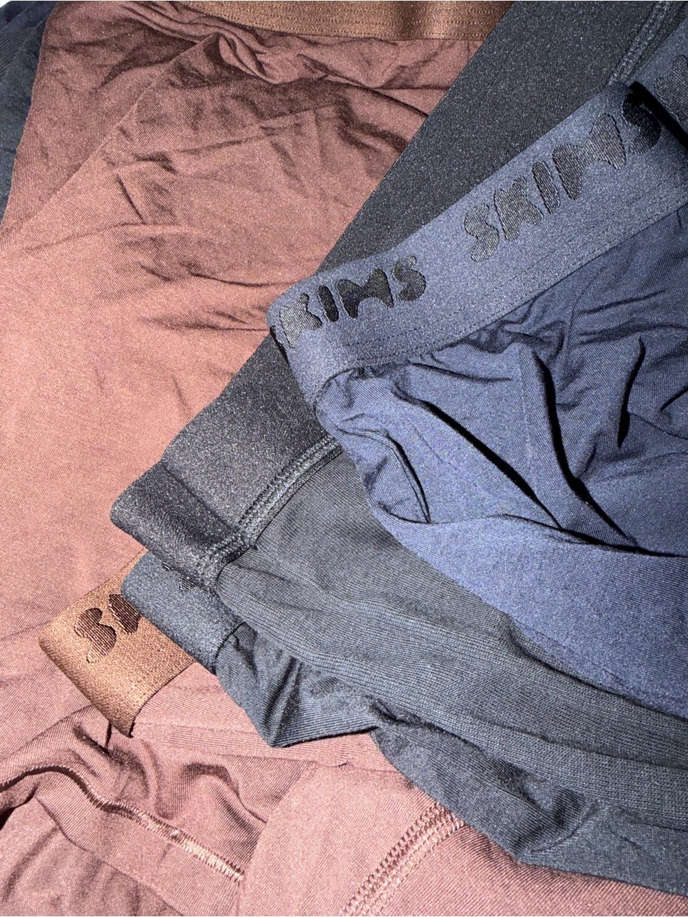 Men's Cotton-Blend Boxer Briefs – Navy & Brown sz 4x 5 pack